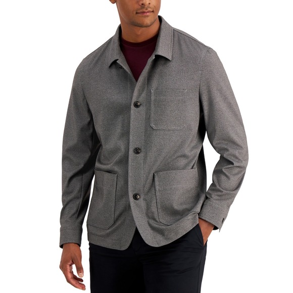 Alfani Mens Grey Lightweight Cold Weather Shirt Jacket‎ Size XL - Picture 1 of 7